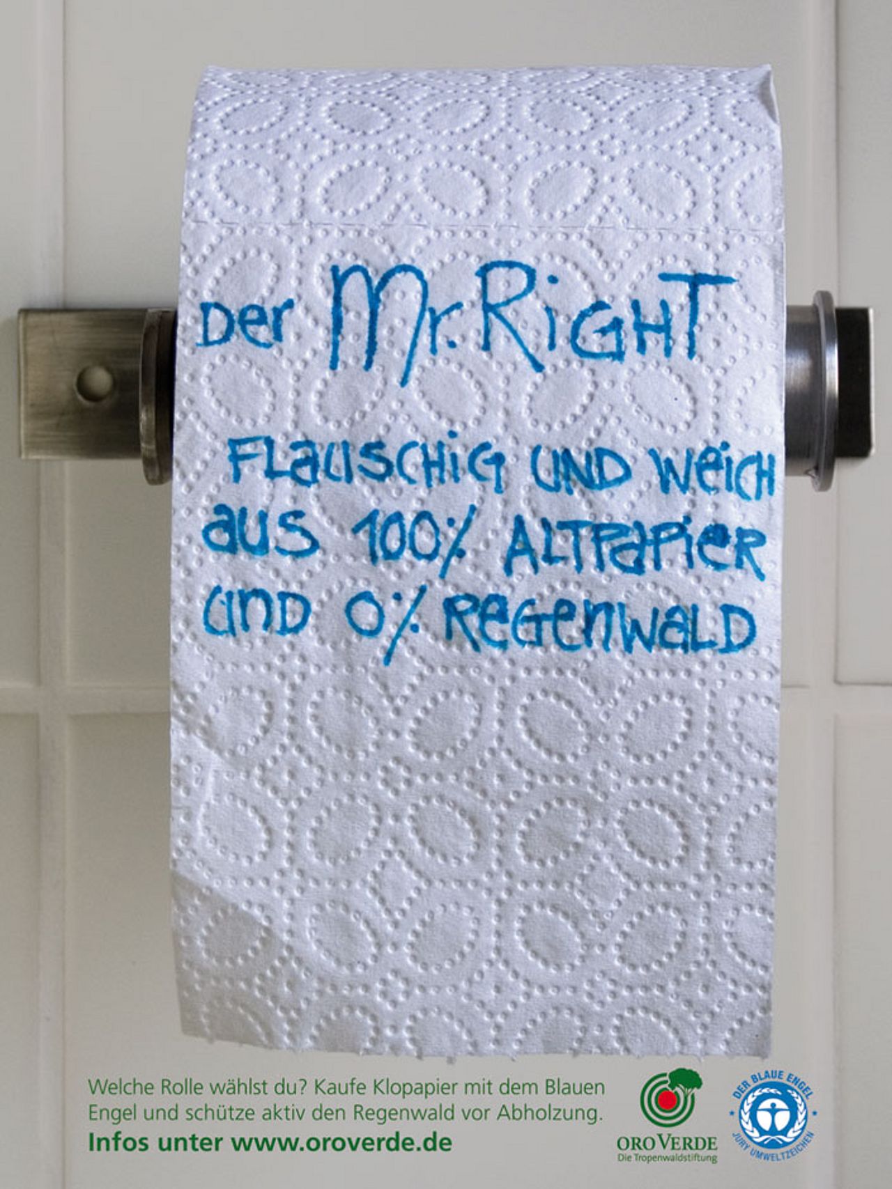 Toilettenpapier Plakat im Rahmen des Schülerwettbewerb "Geist ist geil"