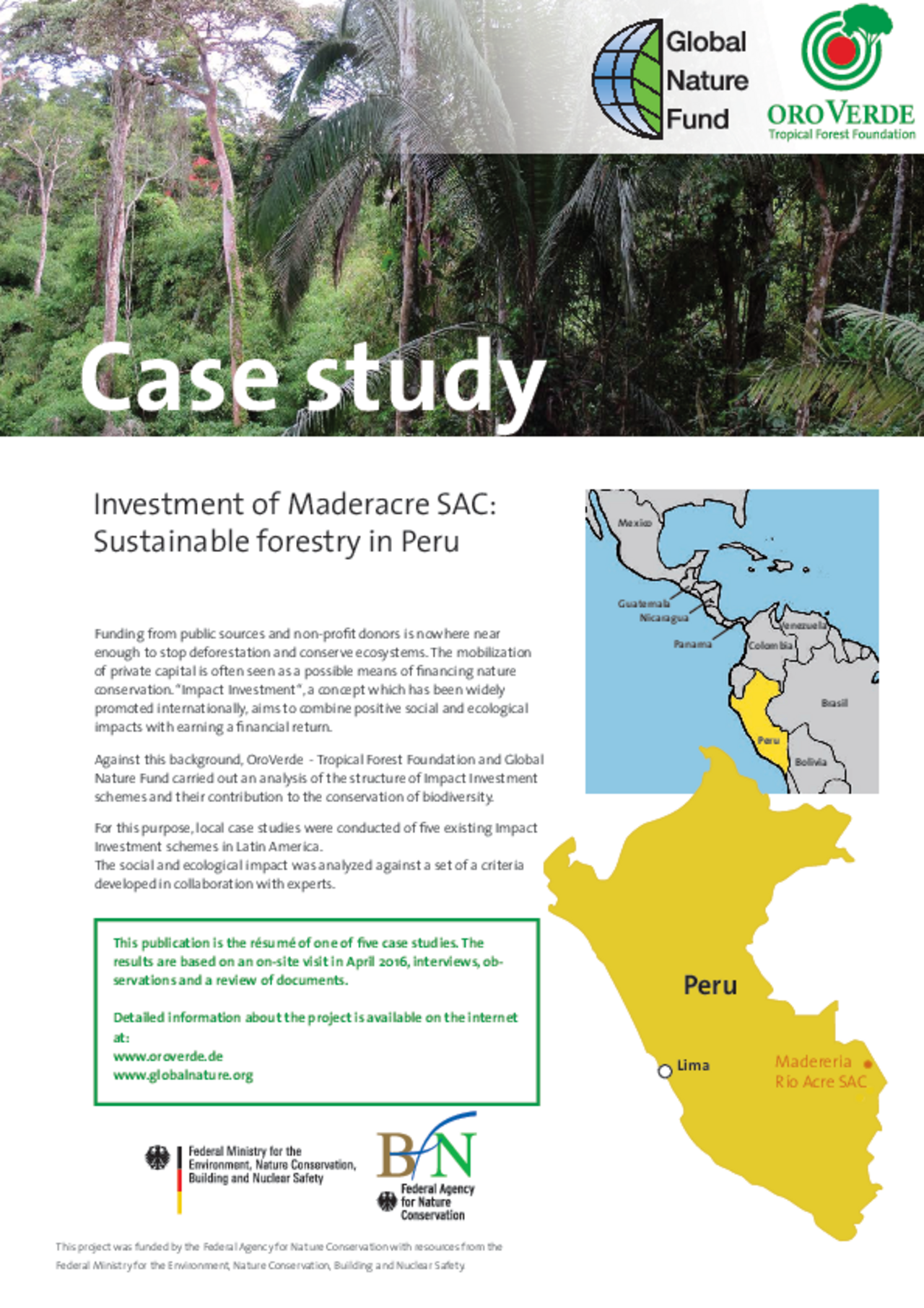 Case study: Sustainable forestry in Peru
