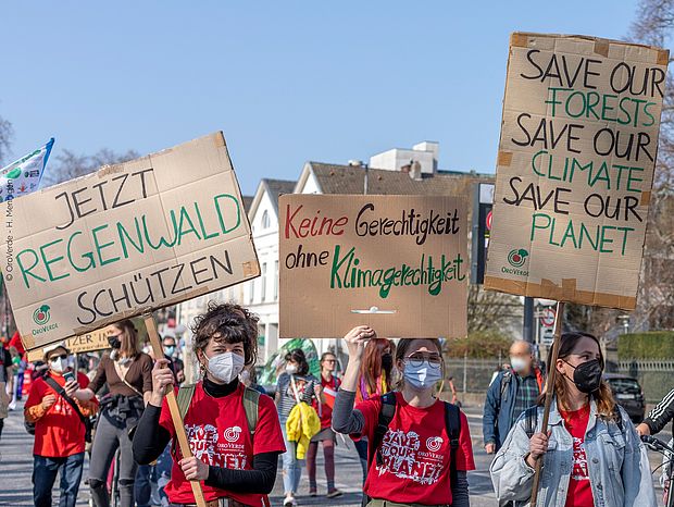 OroVerde nimmt am Klimastreik im März 2022 teil