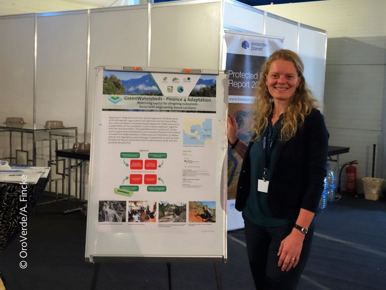 OroVerde-Mitarbeiterin Annelie auf der Weltklimakonferenz IUCN in Marseille