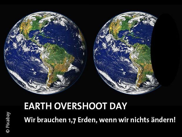 Der Earth overshoot day beruht auf Berechnungen wie viele Erden die Welt oder ein Land benötigen um den Ressourcenhunger zu decken ©Pixabay