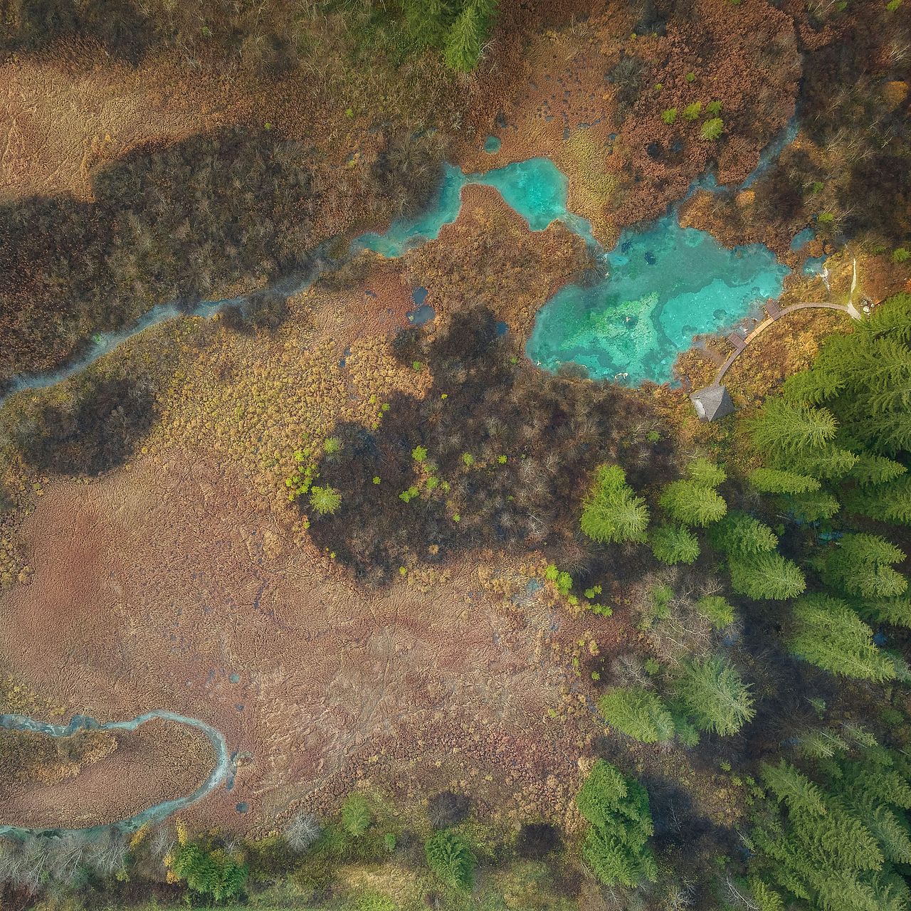 Eine Landschaft von oben