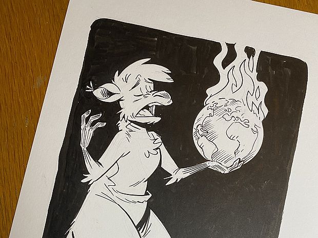 Inferno – Zeichnung von Bernd Kissel