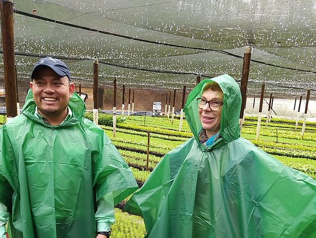 Martina Schaub stattet den Projektpartnern Fundación Defensores de la Naturaleza (FDN) einen Antrittsbesuch ab.