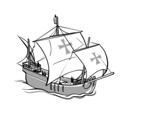 Auf einem Schiff wie diesem überquerte Christopher Columbus 1492 den Atlantik. Quelle: Özi's Comix Studio