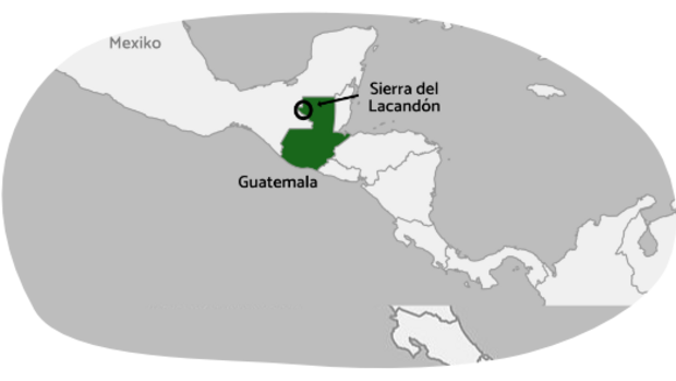 Karte des Projektstandortes im Nationalpark Sirra del Lacandón