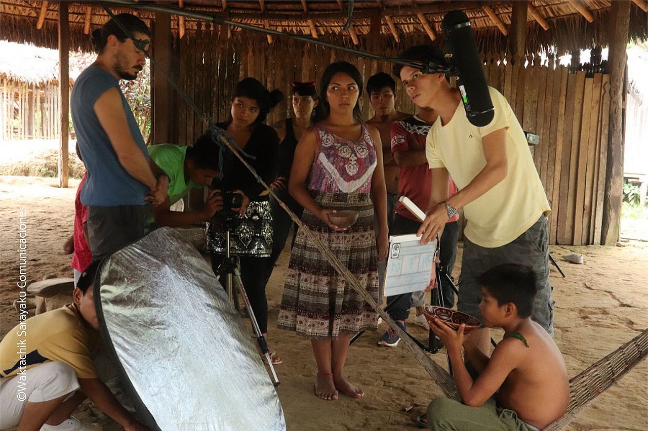 Teilnehmer*innen des Jugendworkshops Sarayaku/ Ecuador  ©Waktachik Sarayaku Comunicaciones