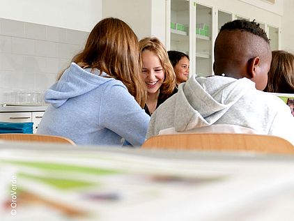 Tatort-Tropenwald: Bildungsarbeit mit Klasse von Bonns Fünfter. Schüler*innen erarbeiten Klimaschutz. ©OroVerde