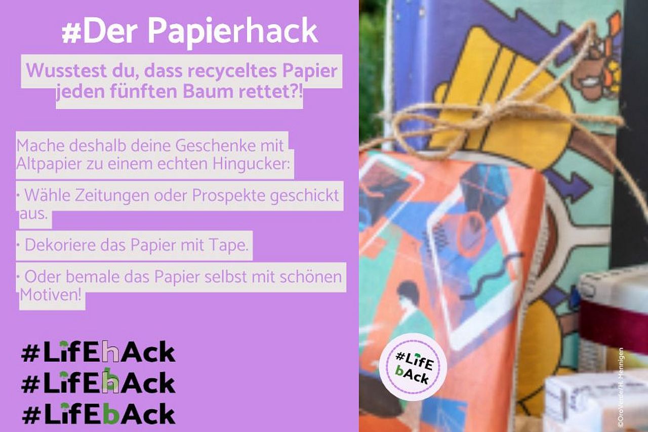 Lifehack Lifeback: Tipps für klimafreundlichen Alltag ©OroVerde