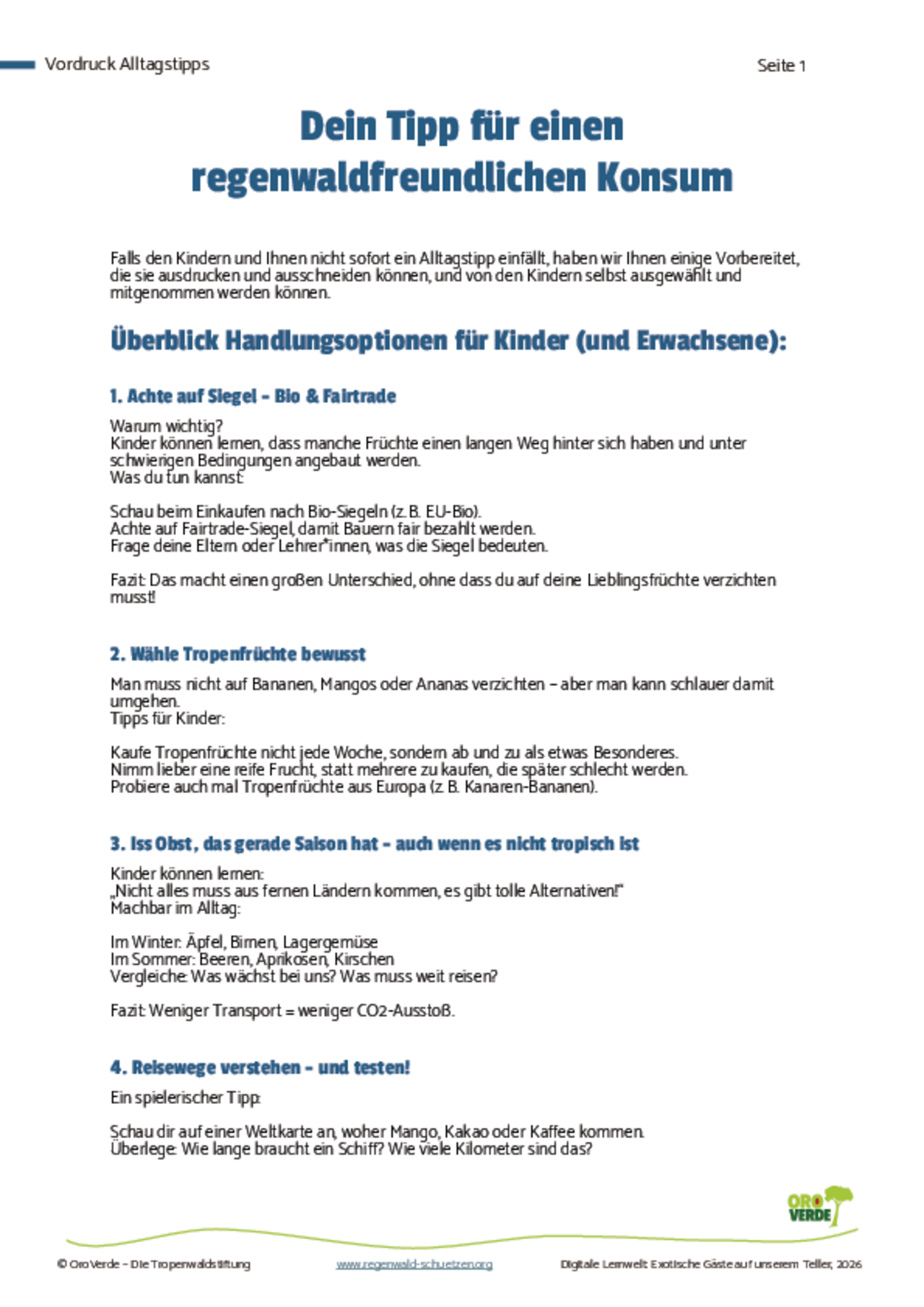 Vordruck Alltagstipps