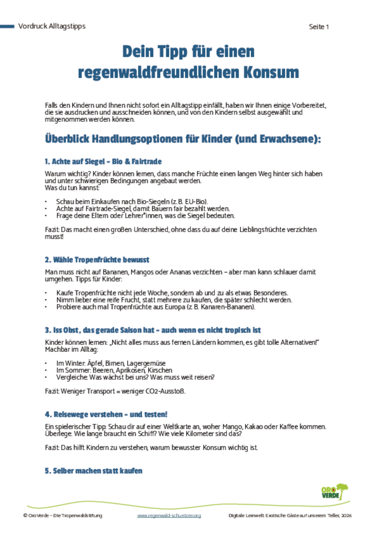 Vordruck Alltagstipps