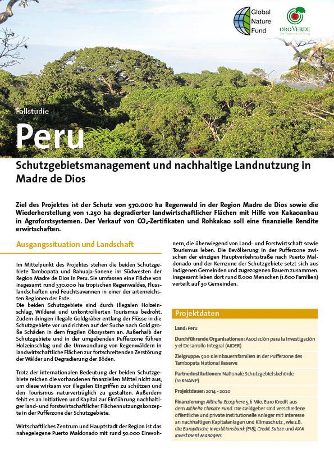 Fallstudie: Kakaoanbau in Agroforstsystemen in Peru