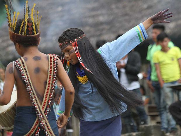 Indigene gegen Erdölförderung in Ecuador ©Sarayaku