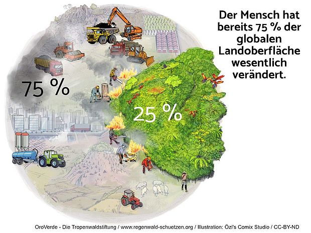 Landnutzungsänderungen sind Treiber der Pandemie. ©Özi‘s Comix Studio