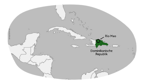 Karte von der Projektregion in der Dominikanischen Republik