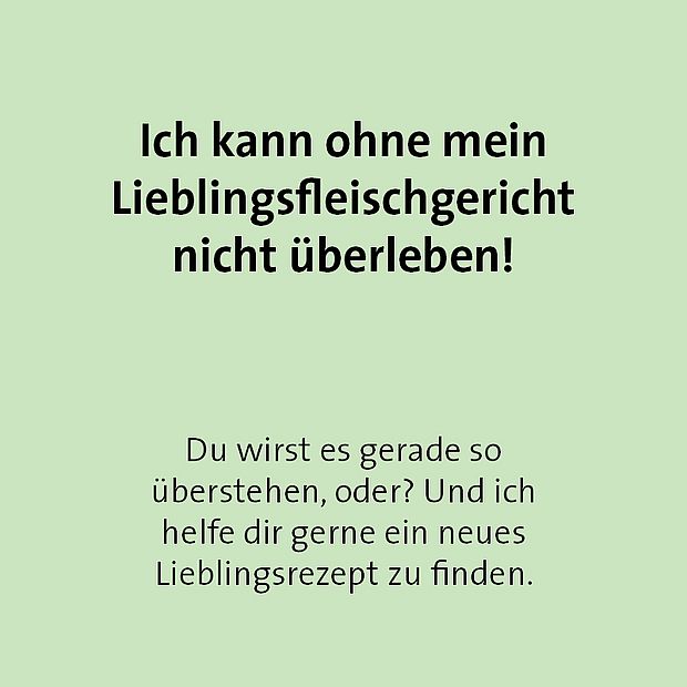 Buzzword-Bingo Karte 9: Ich kann ohne mein Lieblingsfleischgericht nicht überleben!