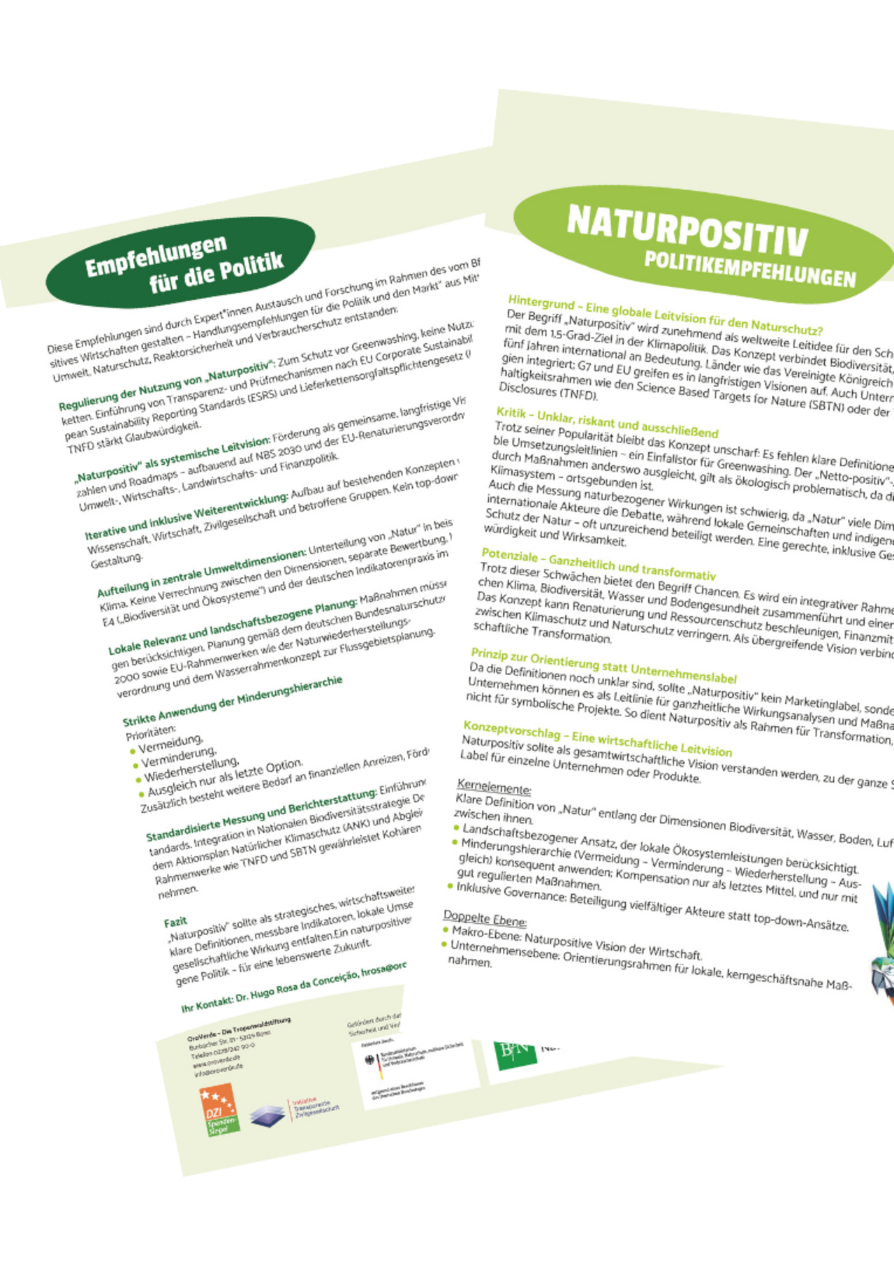   Naturpositives Wirtschaften - Ein Kurzüberblick © OroVerde