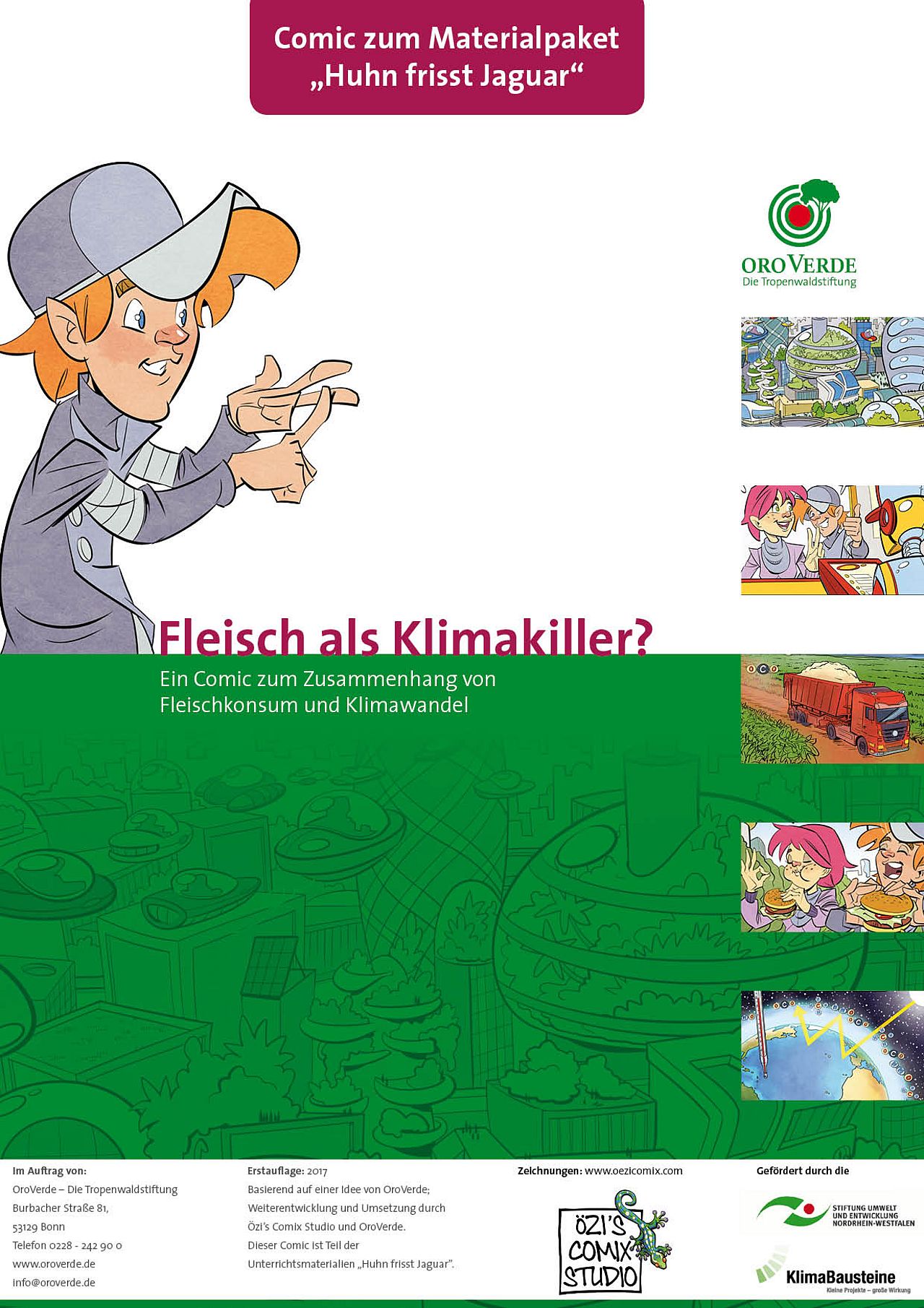 Deckblatt des Umweltbildungscomics zum Thema Klima ©OroVerde/ÖZIS COMIX STUDIO