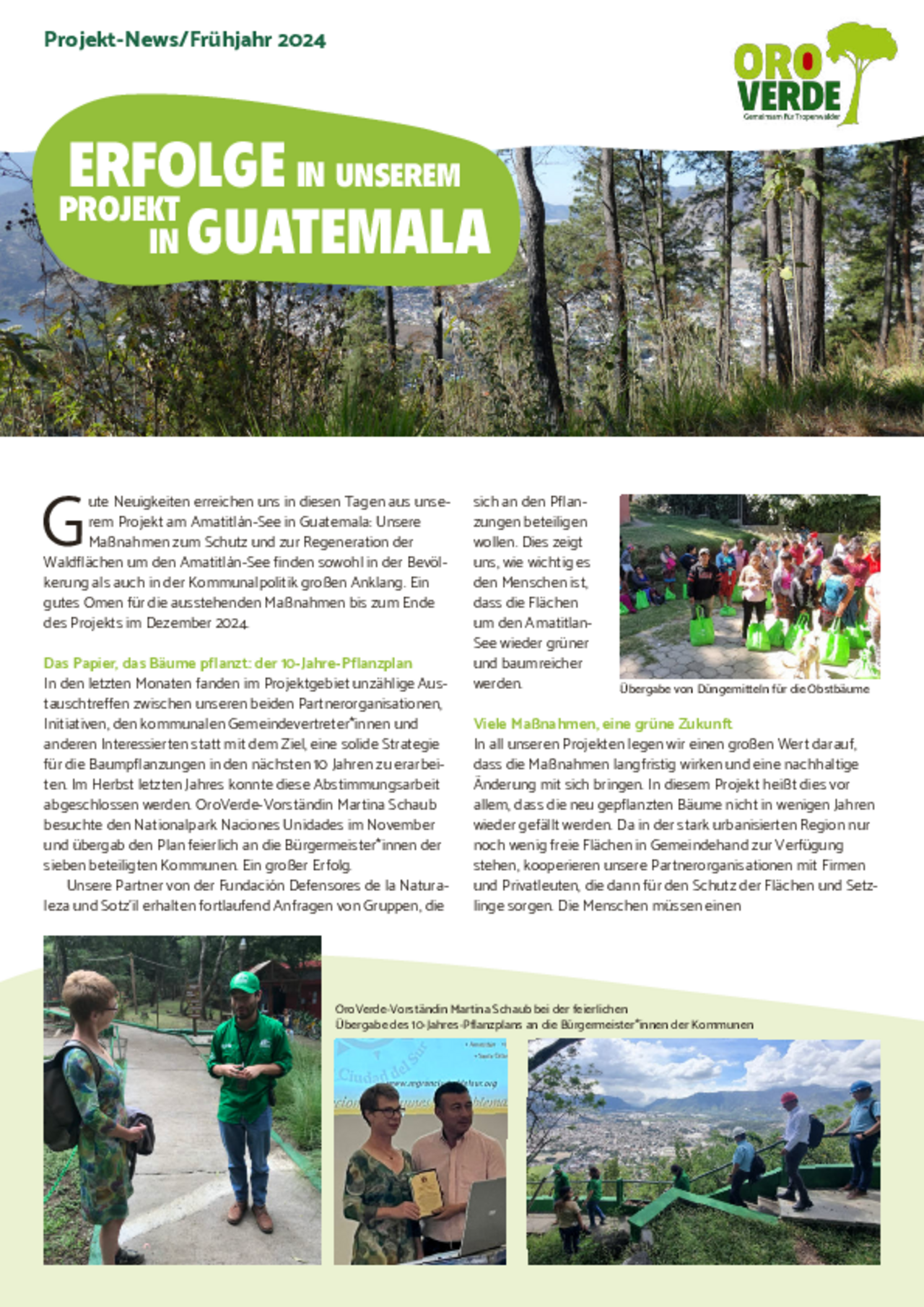 Fortschrittsbericht Guatemala Amatitlán-See 2024