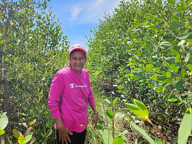 Frau in den Mangroven von Honduras ©OroVerde - Laura Krings 