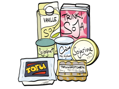 Das für Lebensmittel verwendete Soja stammt meist aus Europa © Özi's Comix Studio Das für Lebensmittel verwendete Soja stammt meist aus Europa
