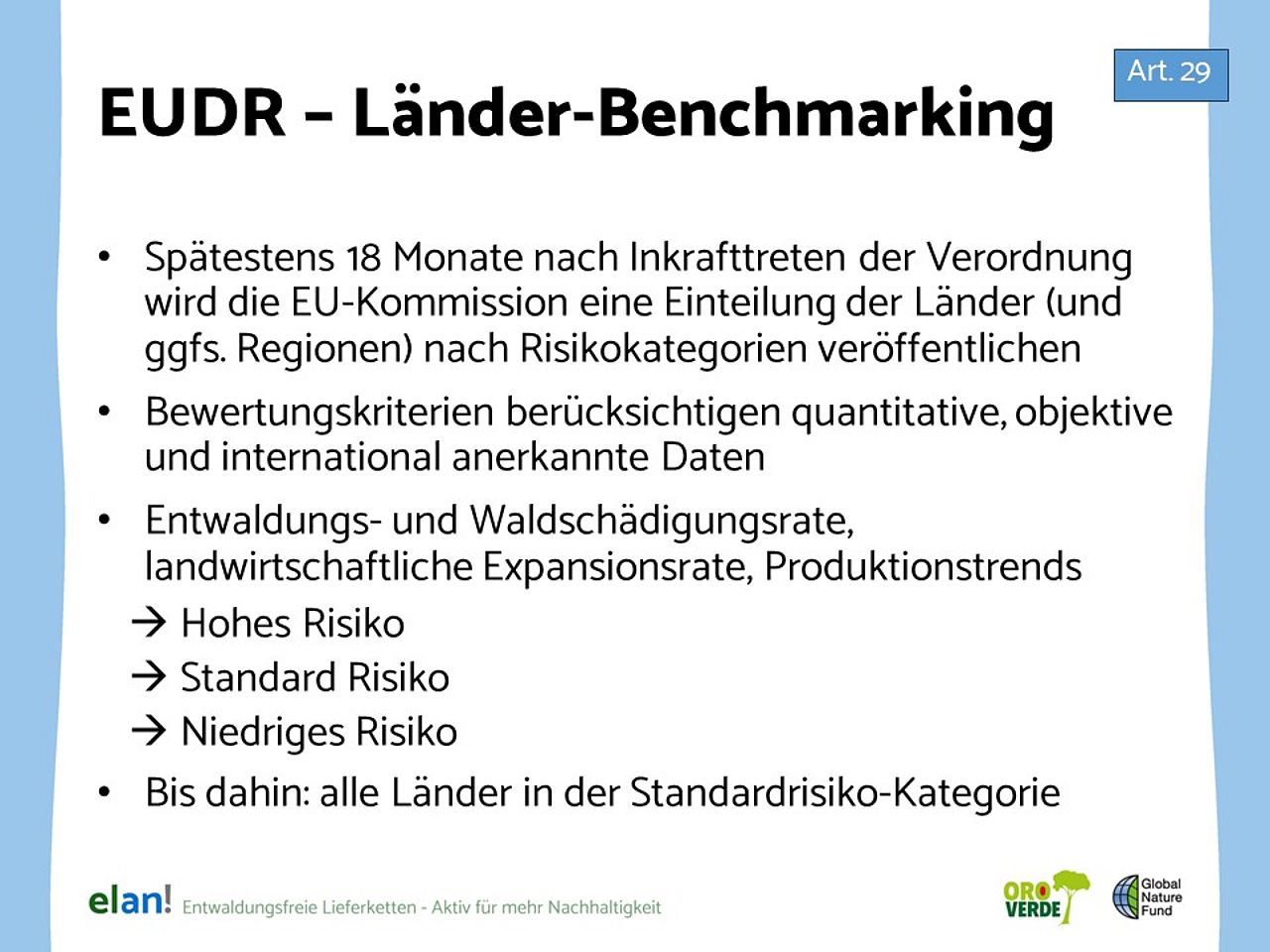 EUDR - Länder Benchmarking