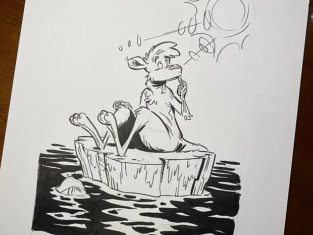 Zeichnung vom Comic-Artist Bernd Kissel 