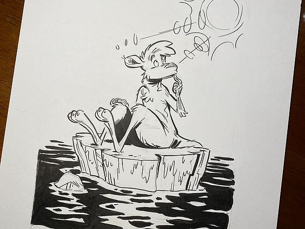 Zeichnung vom Comic-Artist Bernd Kissel 