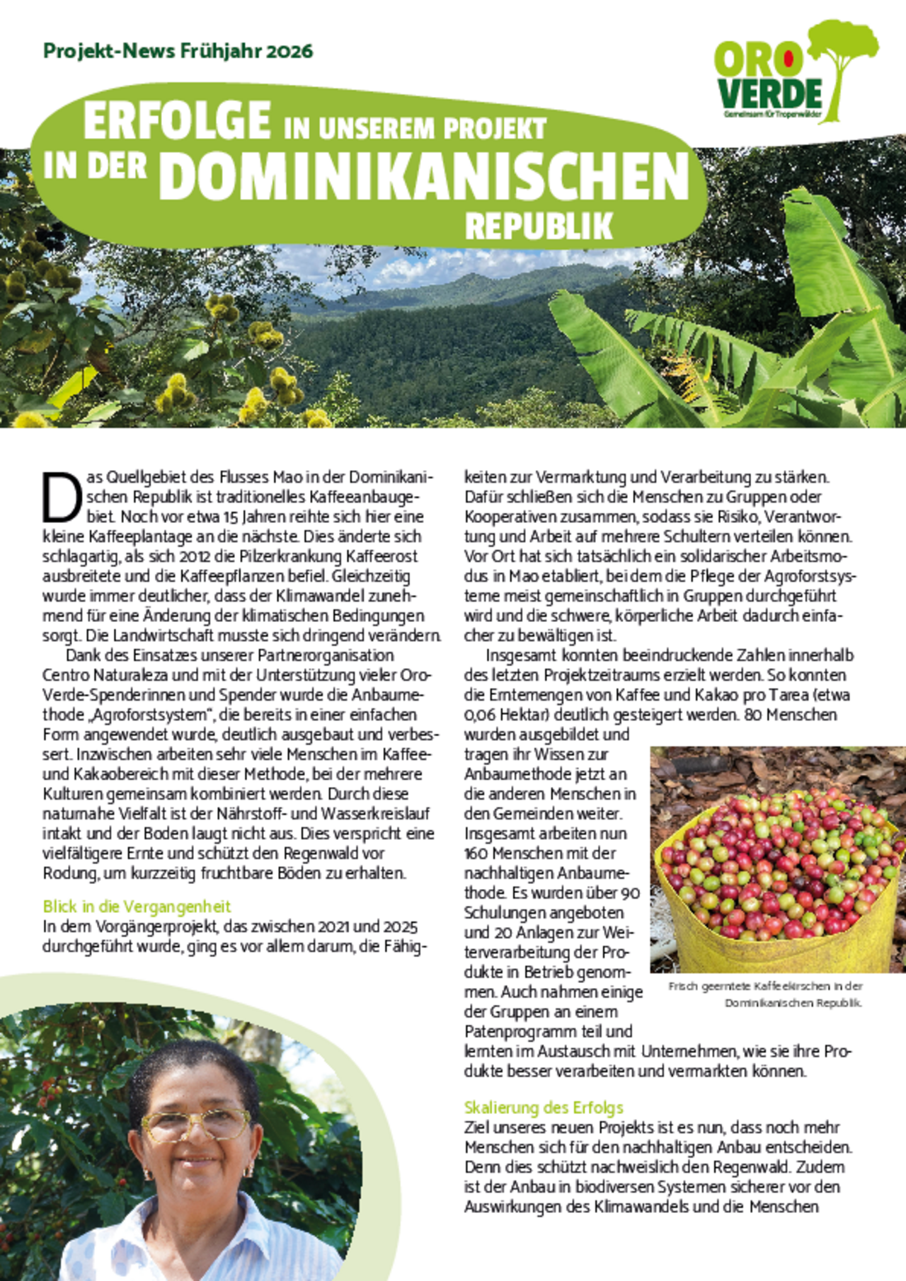 OroVerde Fortschrittsbericht Dominikanische Republik Frühjahr 2026