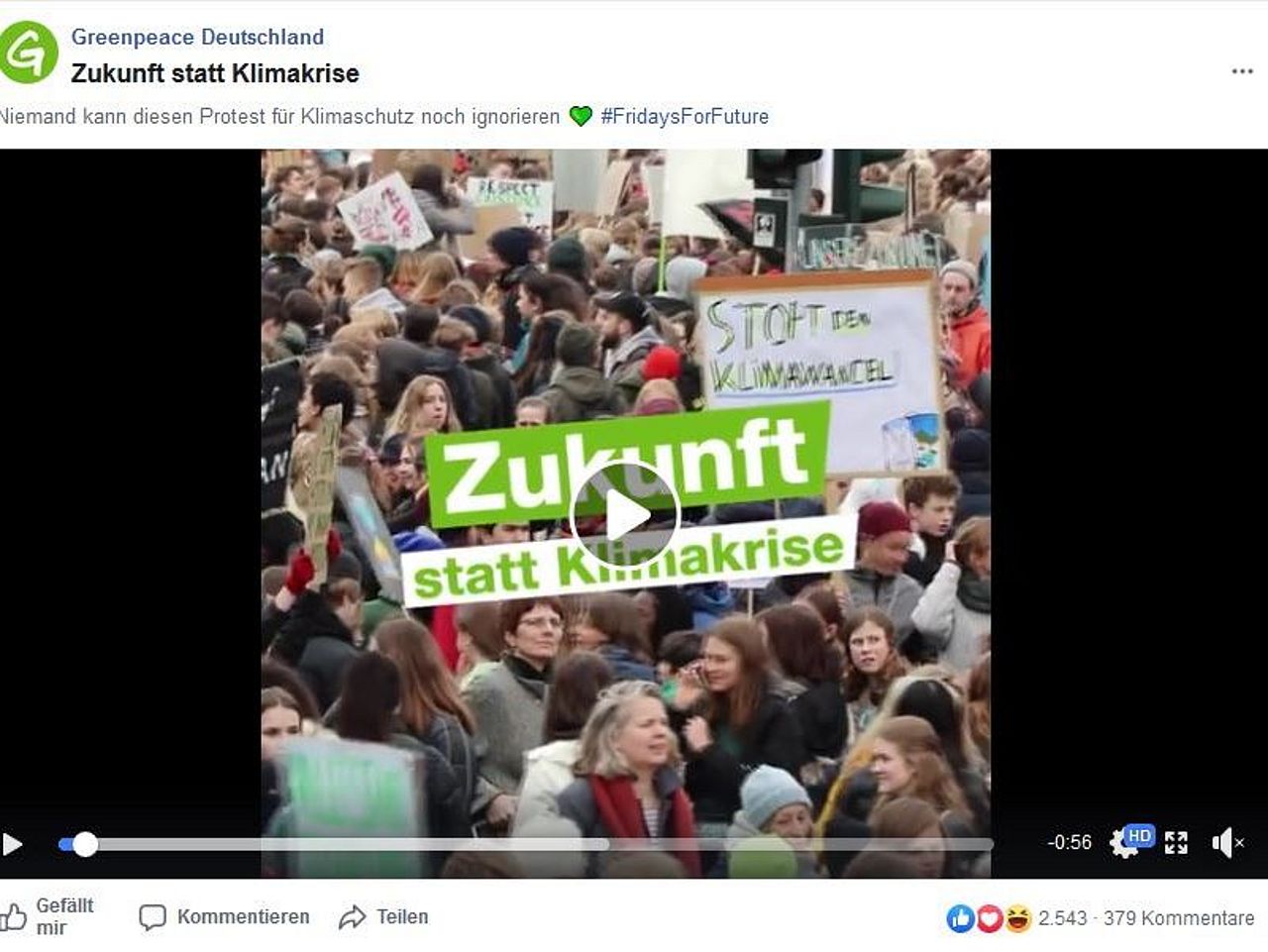 Greenpeace nutzt soziale Medien, um die Öffentlichkeit für Umweltthemen zu sensibilisieren und zu erreichen.