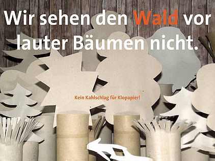 Gute Plakate machen Aufmerksam © A. Erhardt Plakat-Wettbewerb Regenwald: Kahlschlag für Klopapier © A. Erhardt