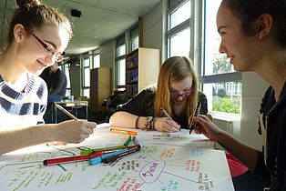 Schüler entwickeln Ideen für das nächste Video