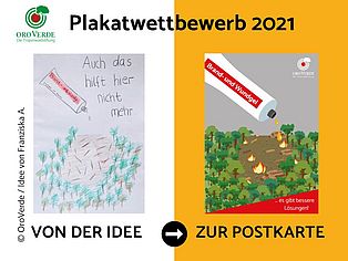 Von der Idee zur Postkarte. Das Plakat unserer Gewinnerin 2021 Franziska A. ©OroVerde