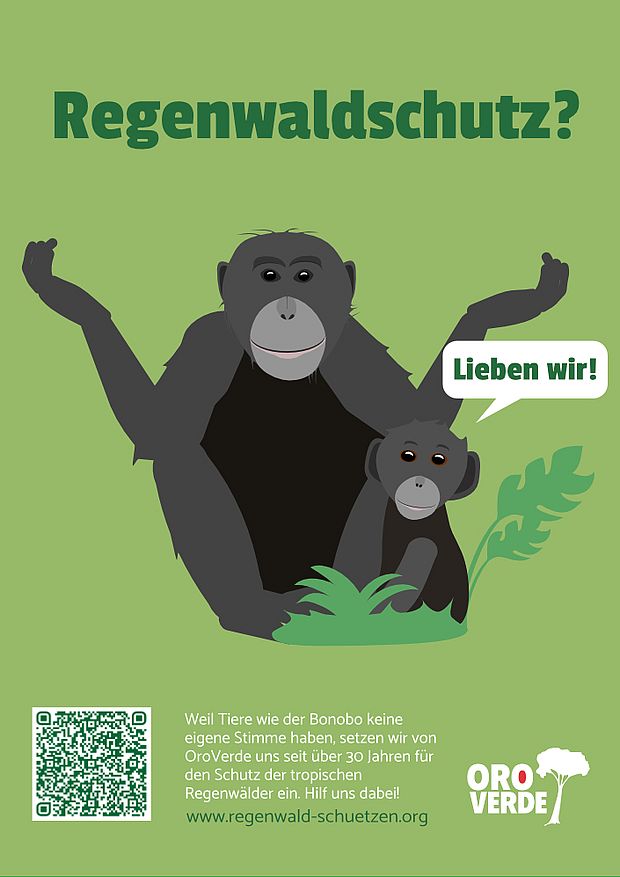 Freianzeige Bonobo: Regenwaldschutz? Lieben wir!