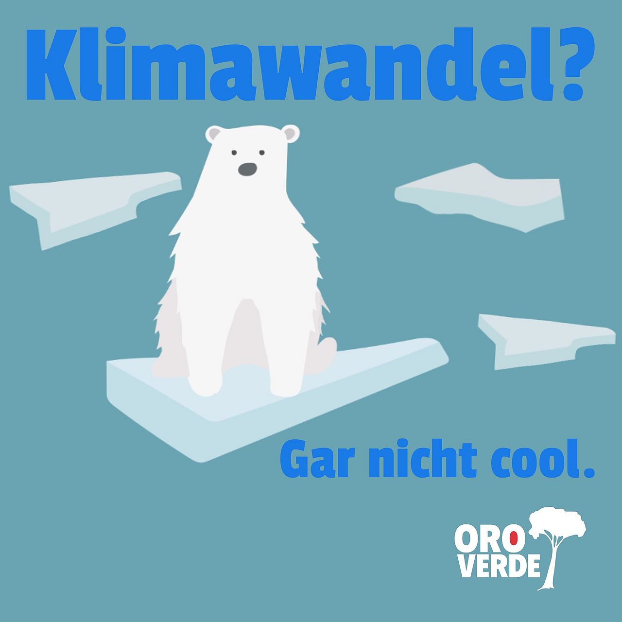 Eisbär-Tier-Sticker für den Tropenwaldschutz