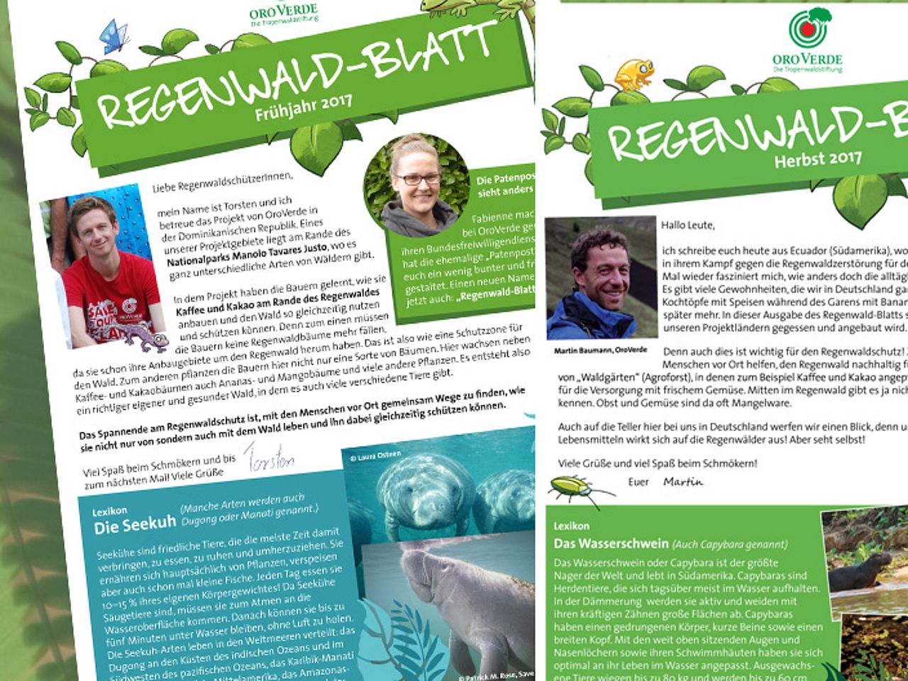 Das nächste Referat kann kommen: Das Regenwald-Blatt informiert