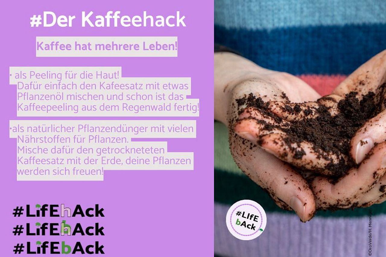 Lifehack Lifeback: Tipps für klimafreundlichen Alltag ©OroVerde Lifehack Lifeback: Tipps für klimafreundlichen Alltag ©OroVerde