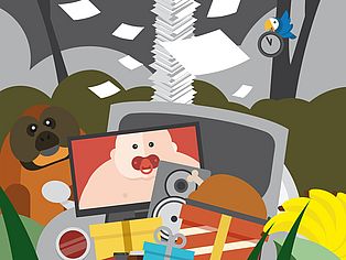 Wanderausstellung: Hier und Da Wanderausstellung: Titelbild