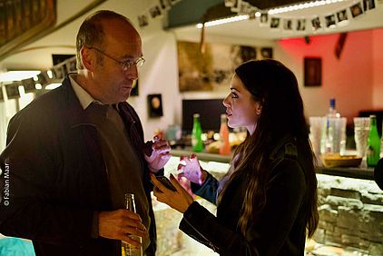 Harald Kächele von OroVerde im Gespräch mit Anne Menden von „Vegan Hunt“ © Fabian Maar