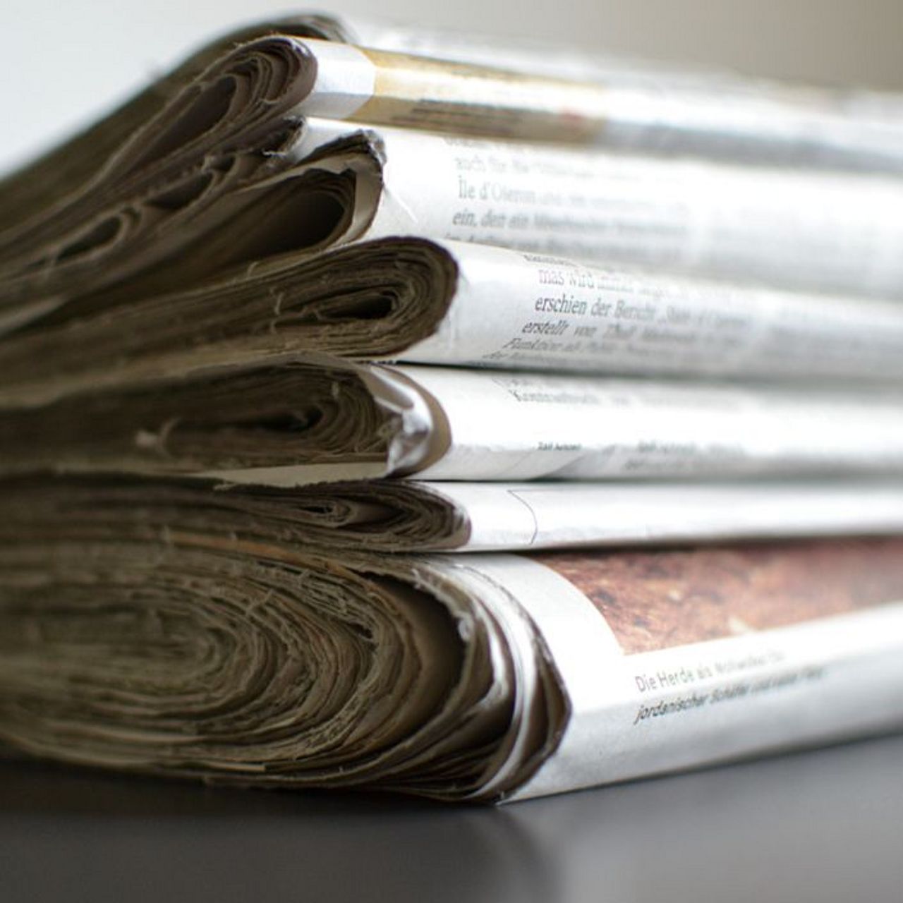 Zeitungsstapel. ©S. Lauffer - OroVerde