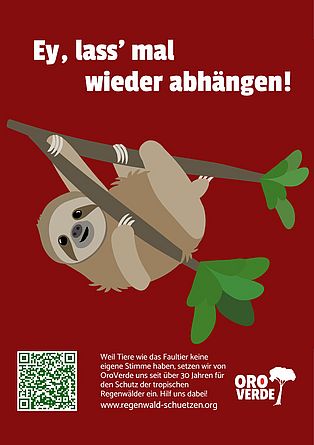 Freianzeige Faultier: Lass mal wieder abhängen!