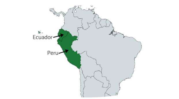 Karte mit Projektländern