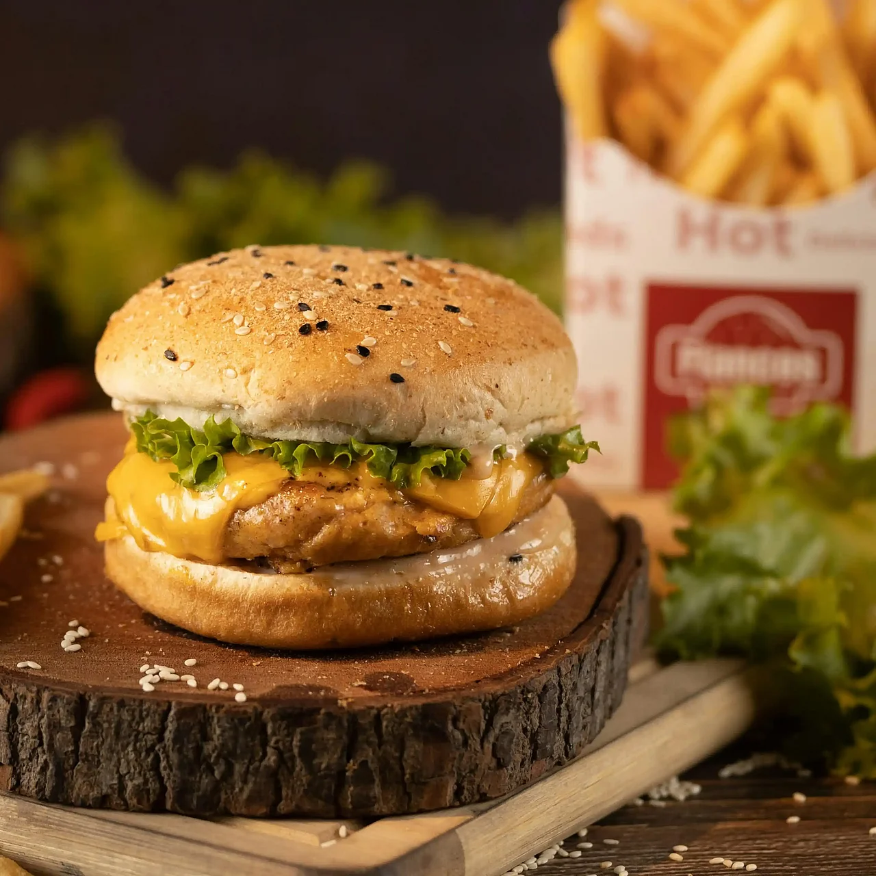 Burger mit pflanzlichen Patty