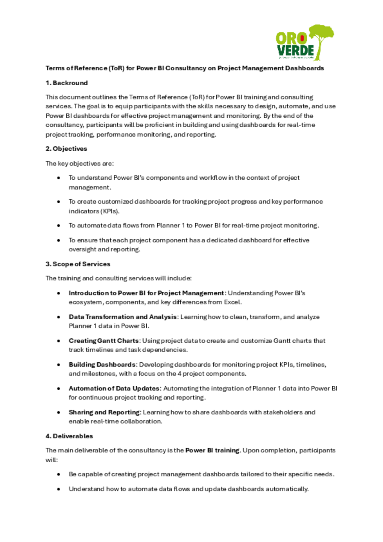Terms of Reference
