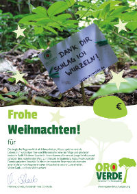 Baum-Urkunde Weihnachten Wurzeln