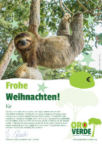 Faultier-Urkunde Weihnachten