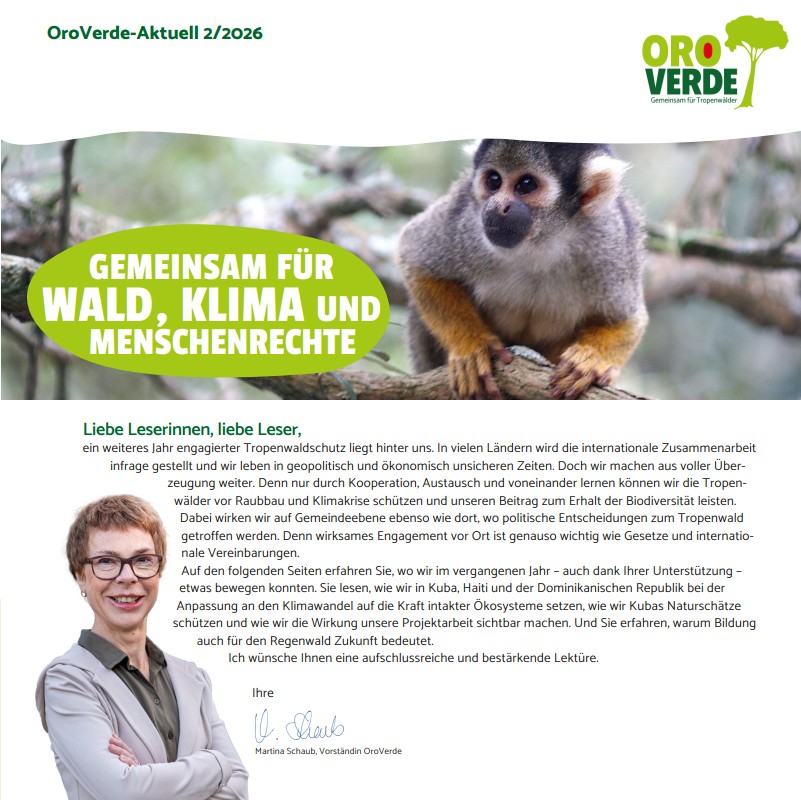 Deckblatt des OroVerde Aktuell 2-2026